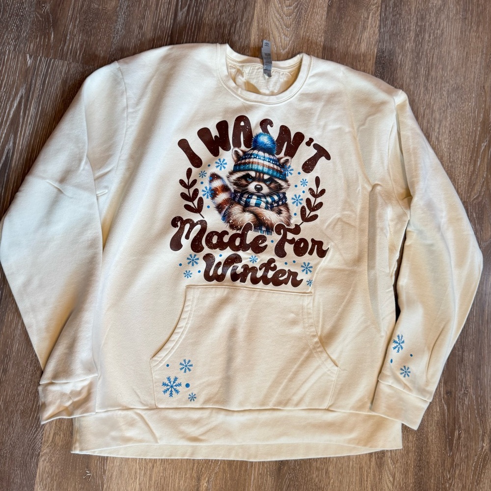 XXL I Want Made For Winter! Crewneck, front pocket sweatshirt!